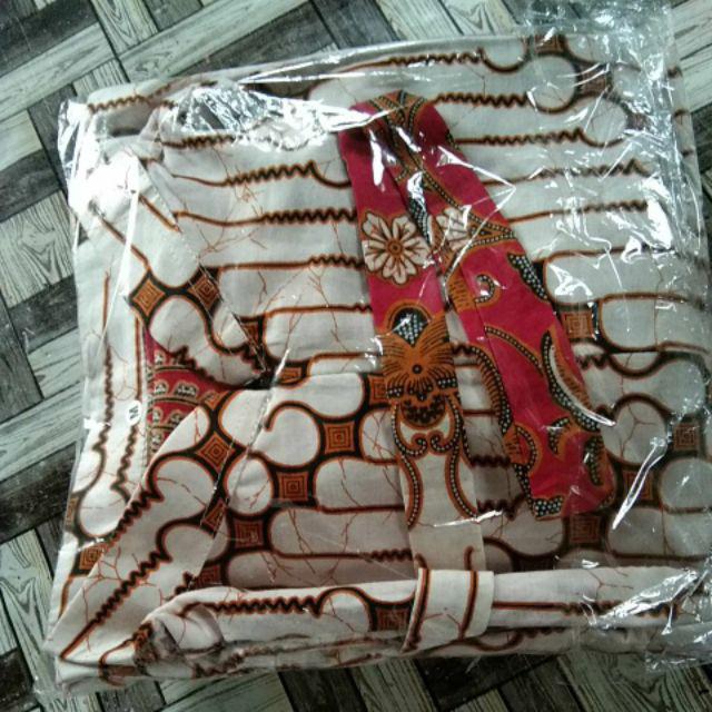 Batik Couple Keluarga Sania Ruffle Ori Ndoro Jowi Dnt Motif Garuda Merah