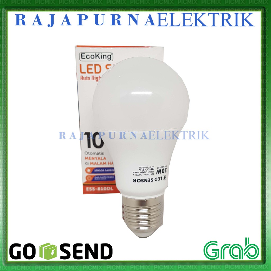 Lampu bohlam LED Sensor Cahaya 10 Watt - 10W ECOKING