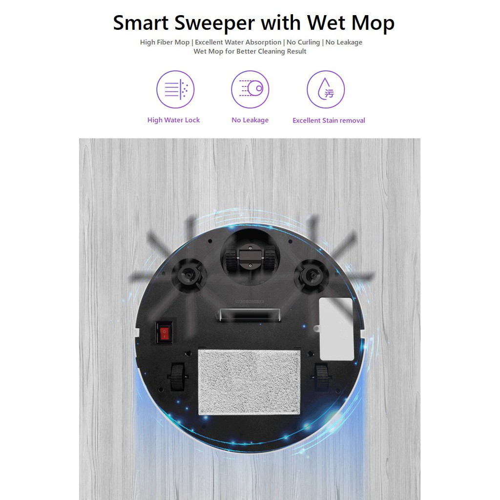 BIG SALE Robot Vacuum Cleaner ES300 Penyapu Robot Multifungsi Upgraded Murah Readystock