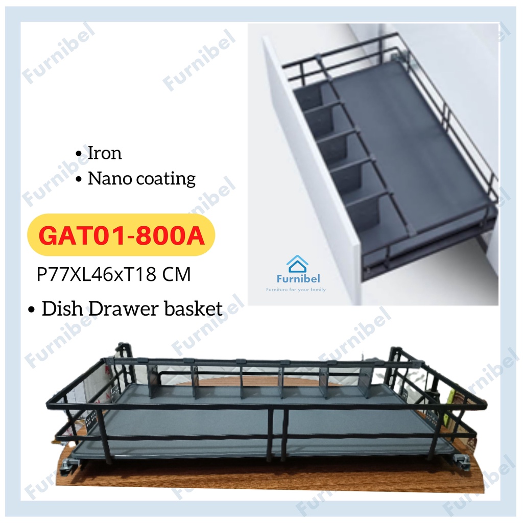 GAT01 B - Dish Drawer Basket / Rak Laci Bumbu dan Toples