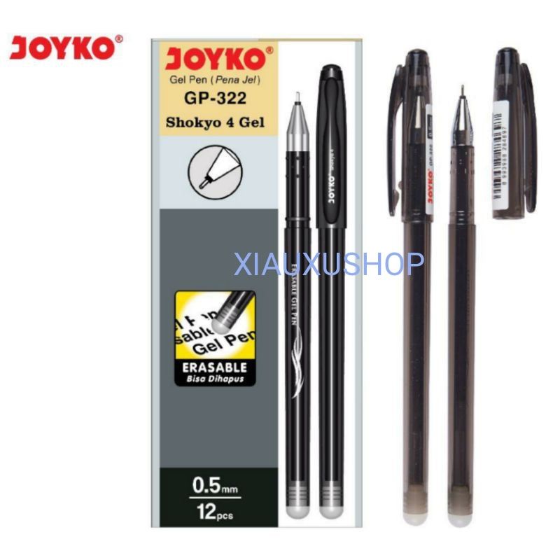 

Pulpen Gel Erasable JOYKO Shokyo 4 Gel GP-322 0.5 mm (12pc)