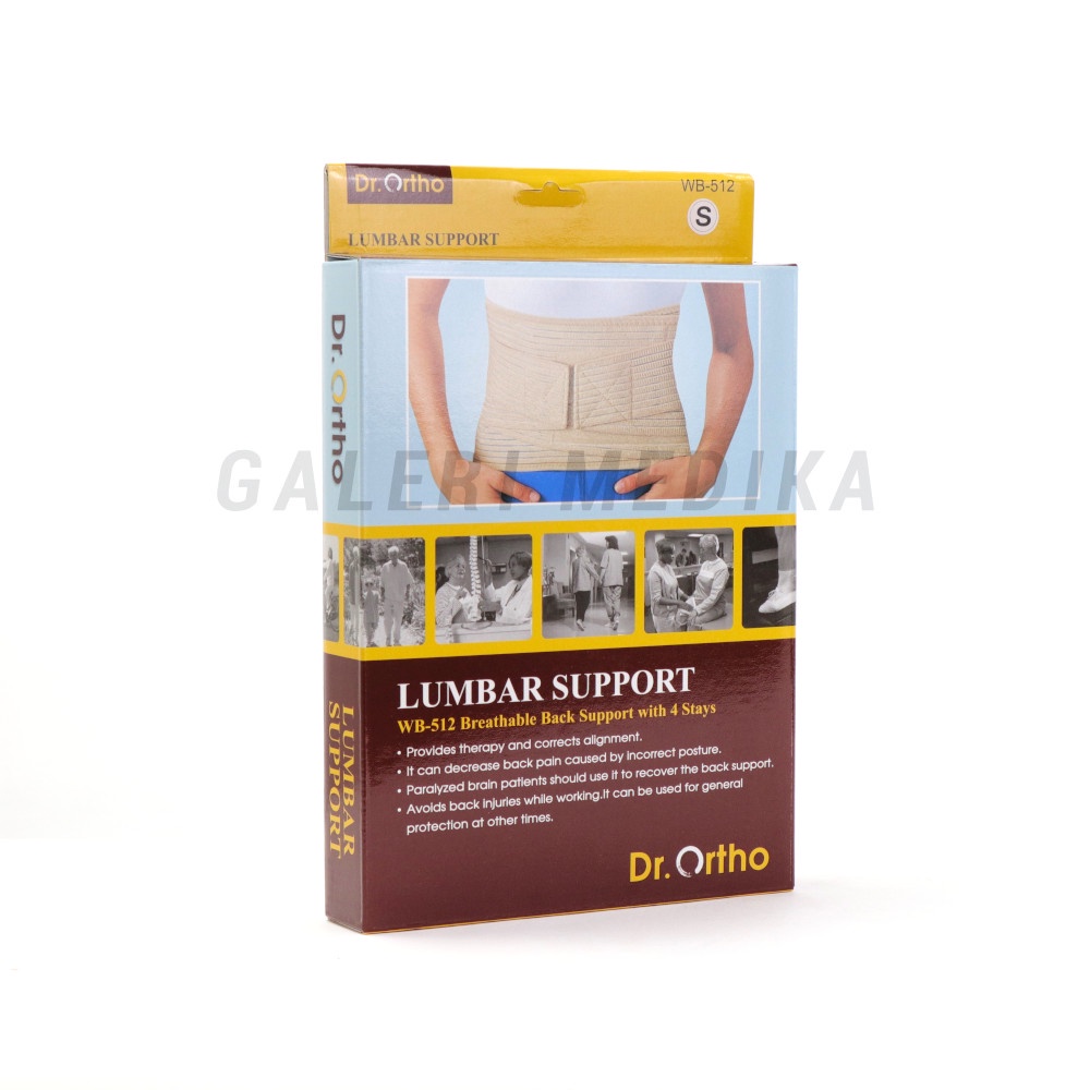 Korset Lumbar Dr. Ortho WB-512 Breathable Back / Lumbar Support with 4 stays / Korset Lumbal Dr.Ortho Original