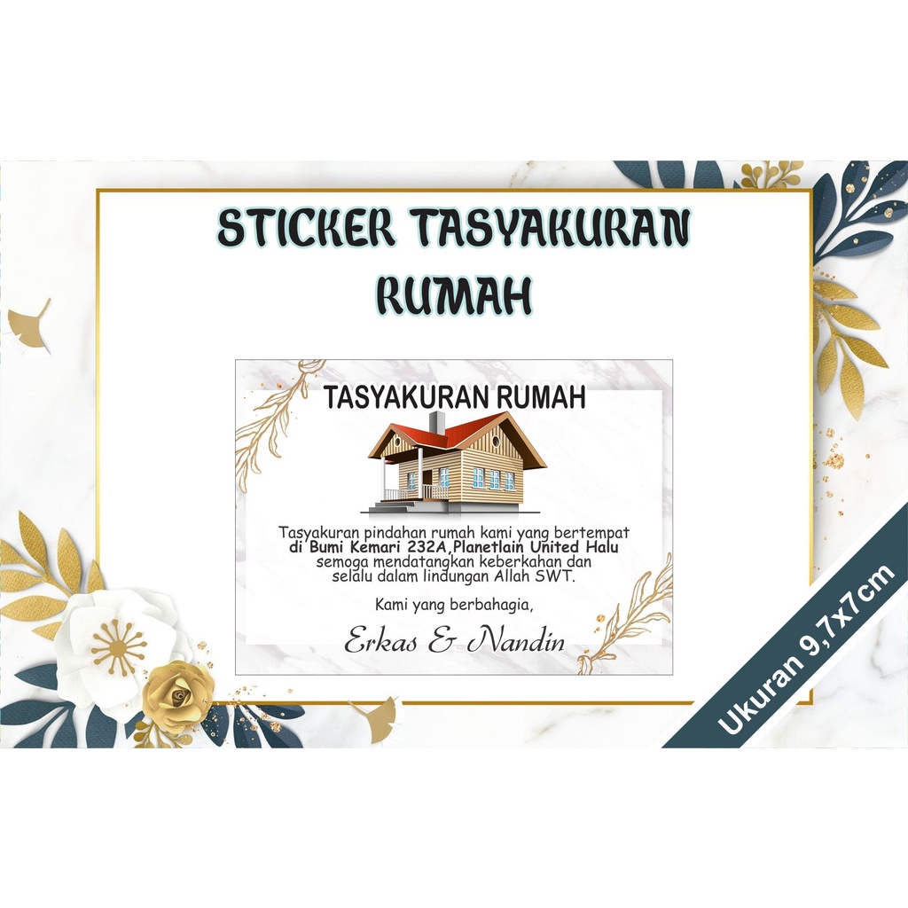 

Sticker Tasyakuran Rumah