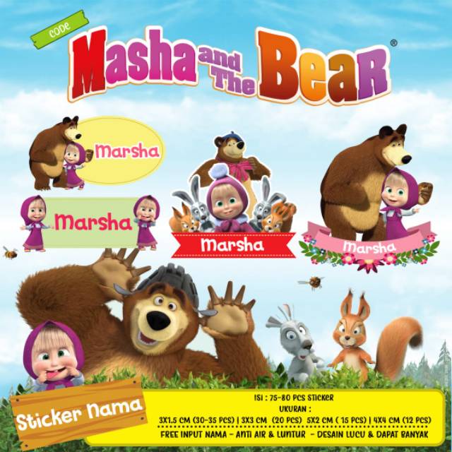 

[GIANTPALACE] 92PCS STICKER LABEL NAMA ANAK WATERPROOF OILPROOF AWET TAHAN LAMA STIKER BUKU ANAK BACK TO SCHOOL