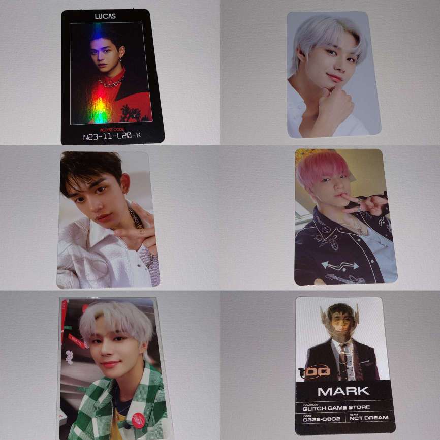 PHOTOCARD OFFICIAL NCT JUNGWOO SG22 || LUCAS AC & FUTURE || MARK SCRATCH LENTI  || JENO SCRATCH