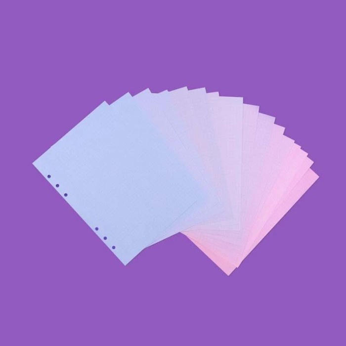

Terbatas Lucalab A5 Ring Binder Refill Color Grid Note Insert 6-Holes Ring Terlaris