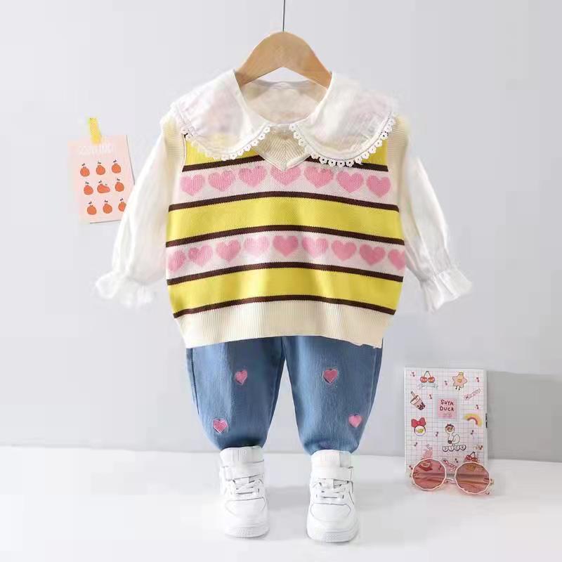 3IN1 SETELAN BAJU ANAK IMPORT 1thn-5thn  SKU0032