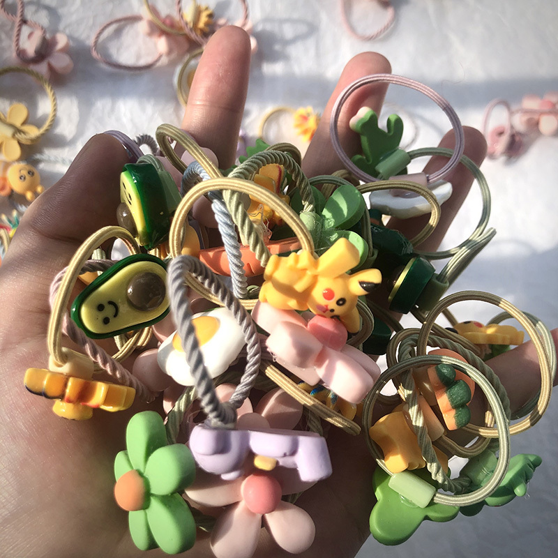 Magic789 Lovely Korean Kids Cartoon Rubber Band Hair Tie for Girl Ponytail Holder Scrunchie