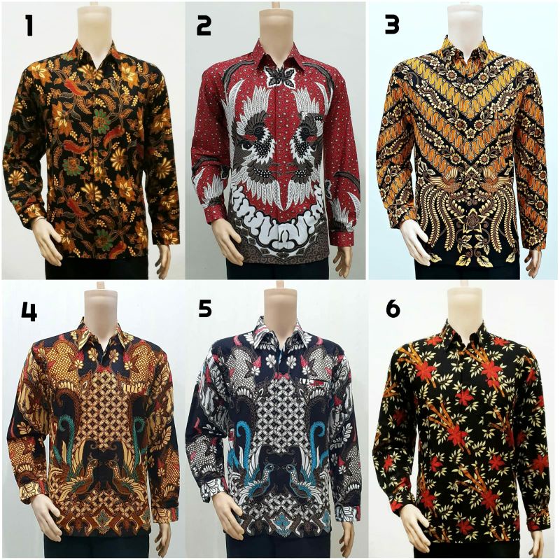 Kemeja Batik Pria Murah Lengan Panjang no Furing Jumbo M - XXXL XXXXL