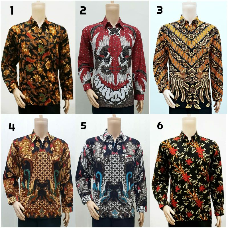 Kemeja Batik Pria Murah Lengan Panjang no Furing Jumbo M - XXXL XXXXL