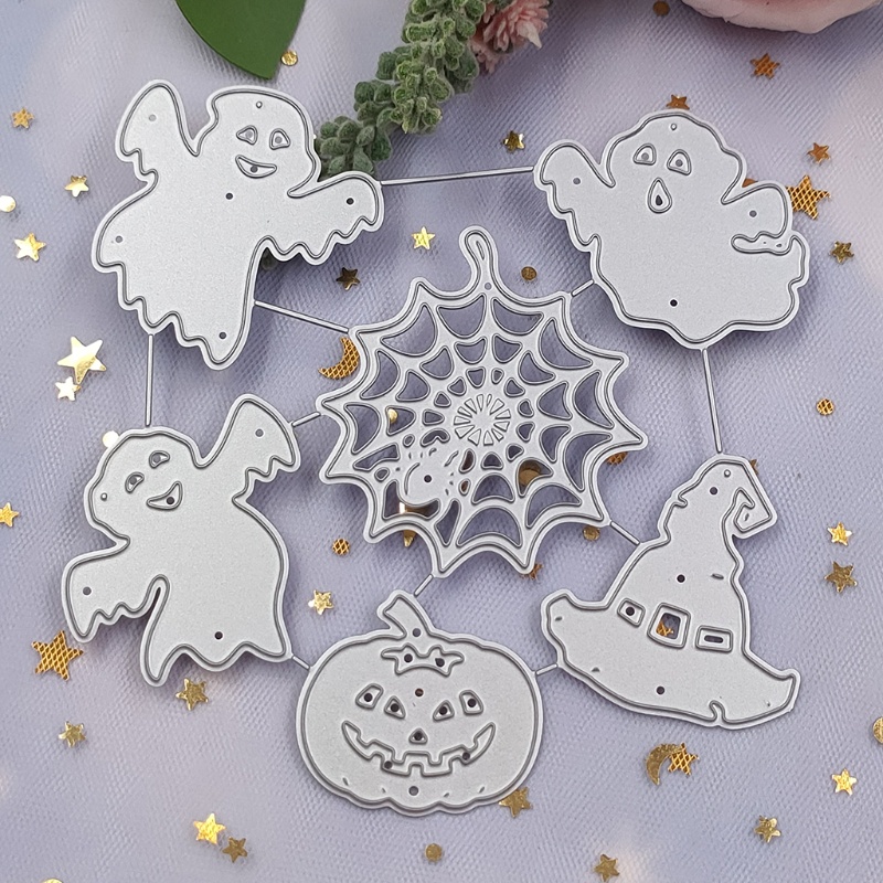 Cetakan Bahan Baja Karbon Motif Halloween Untuk Membuat Kartu Dan Scrapbook