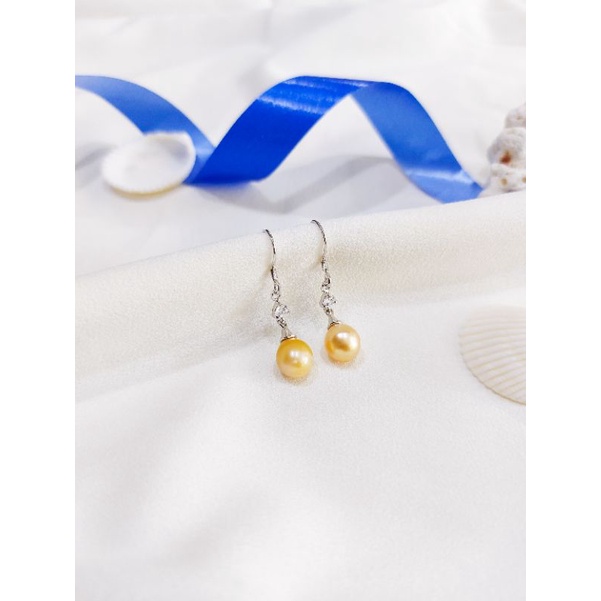 Anting Perak Mutiara Air Laut Asli