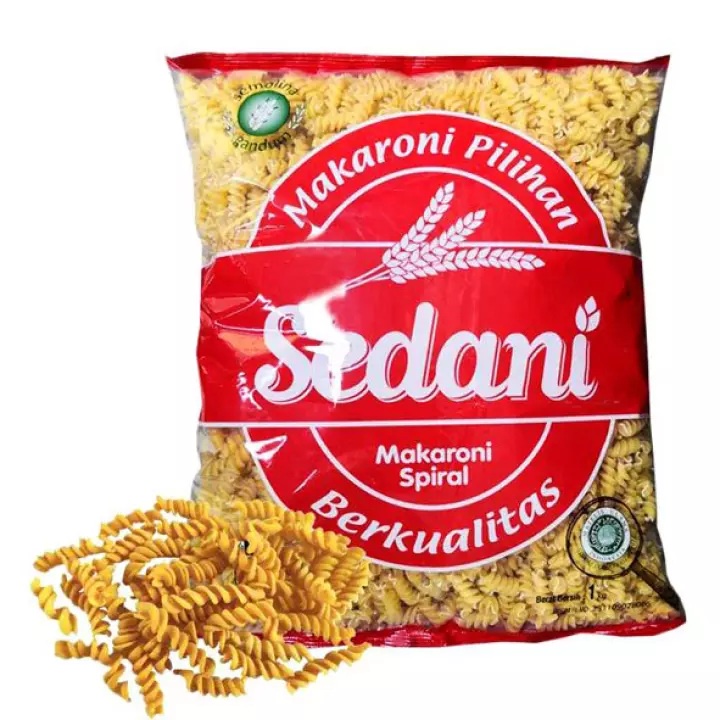 

Makaroni Spiral Sedani 1 Kg - Sedani Pasta Makaroni Bentuk Lilit 1 Kg