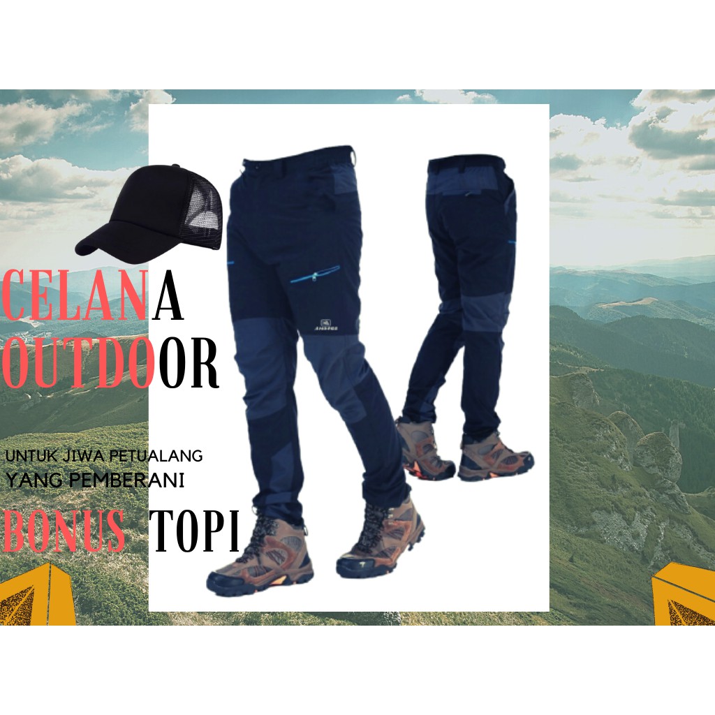 Celana Pria Outdoor CELANA GUNUNG PANJANG QUICK DRY HIKING STRECH OUTDOOR CELANA TACTIAL