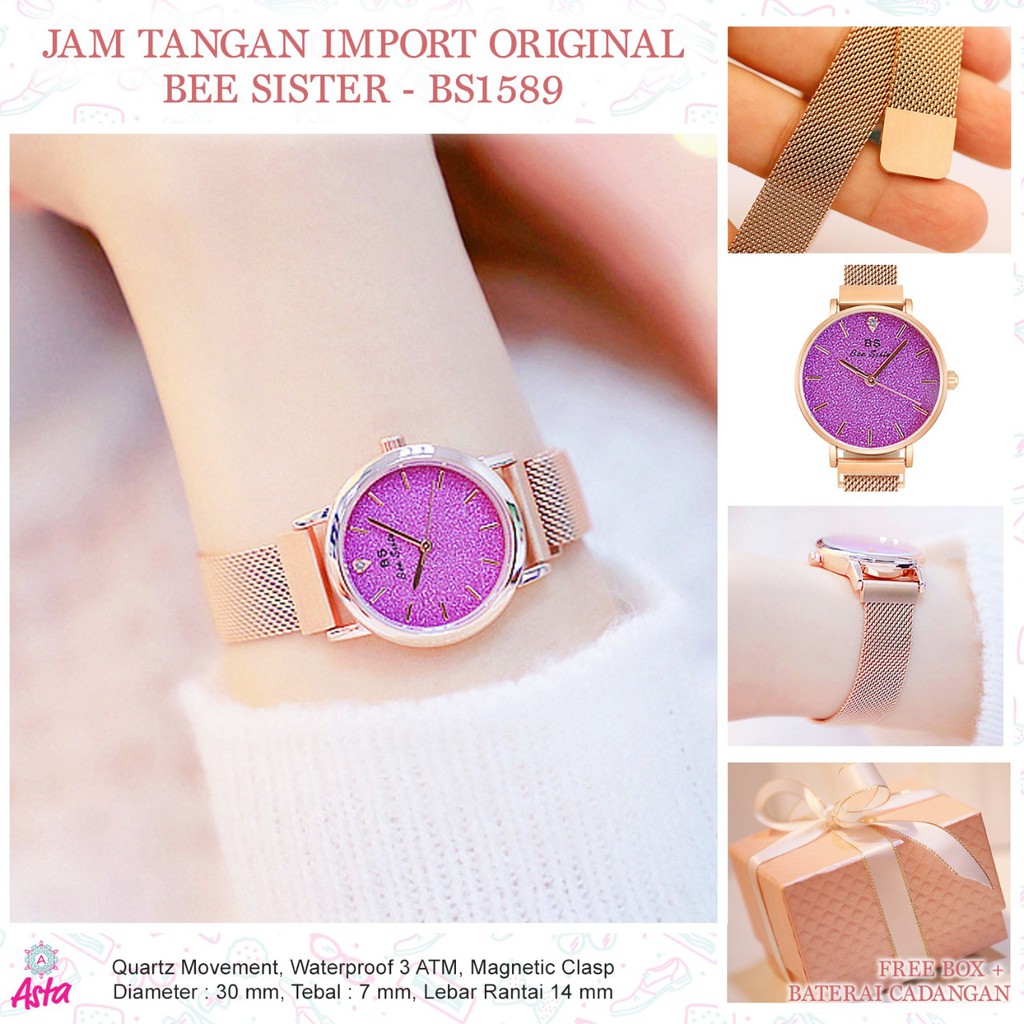 JAM TANGAN IMPORT ORIGINAL BEE SISTER-BS1589