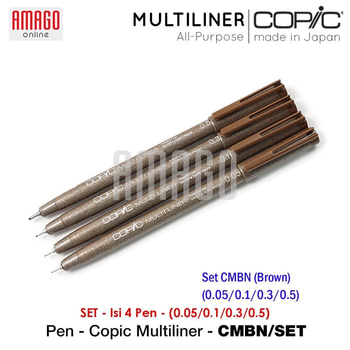 COPIC Multiliner - Brown - (4 Pcs/Set) - CMBN/SET