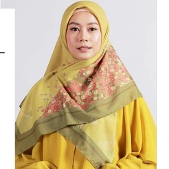 Shafira Hijab Kerudung Motif Scarf Segi Empat Allegra Scarf