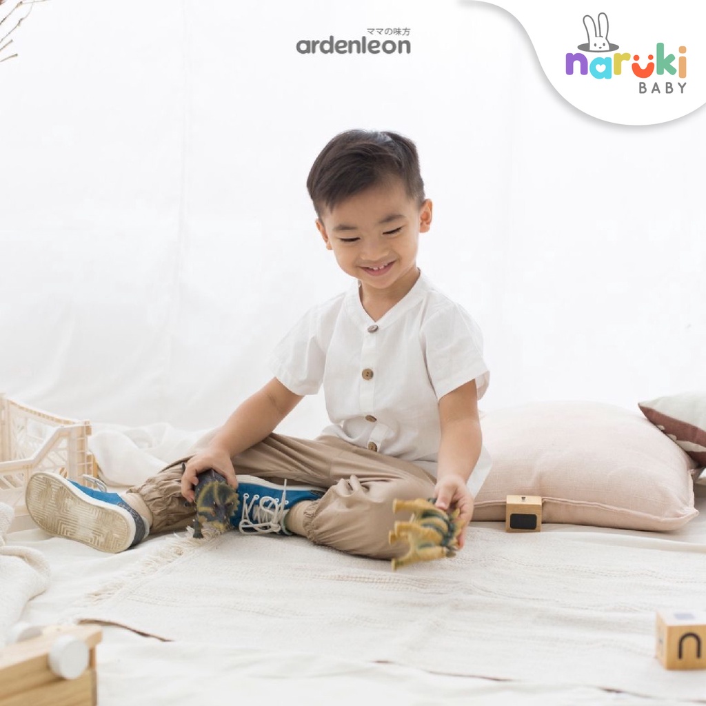 Ardenleon Boy Aslan Button Shirt Arden Leon Baju Atasan Anak Laki-laki