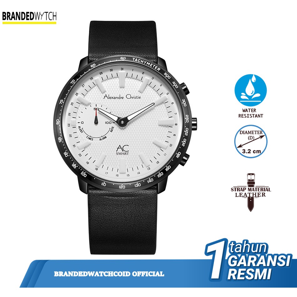 Jam Tangan Pria Alexandre Christie AC S001 MF LIPSL Hybrid Smartwatch Original Diameter 4,4 cm