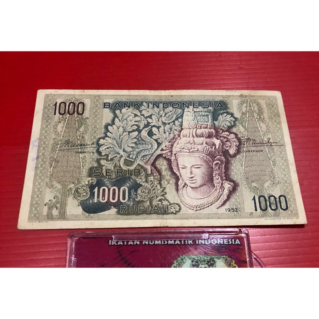 Uang kuno murah seri Budaya thn 1952 pec 1000  Langka