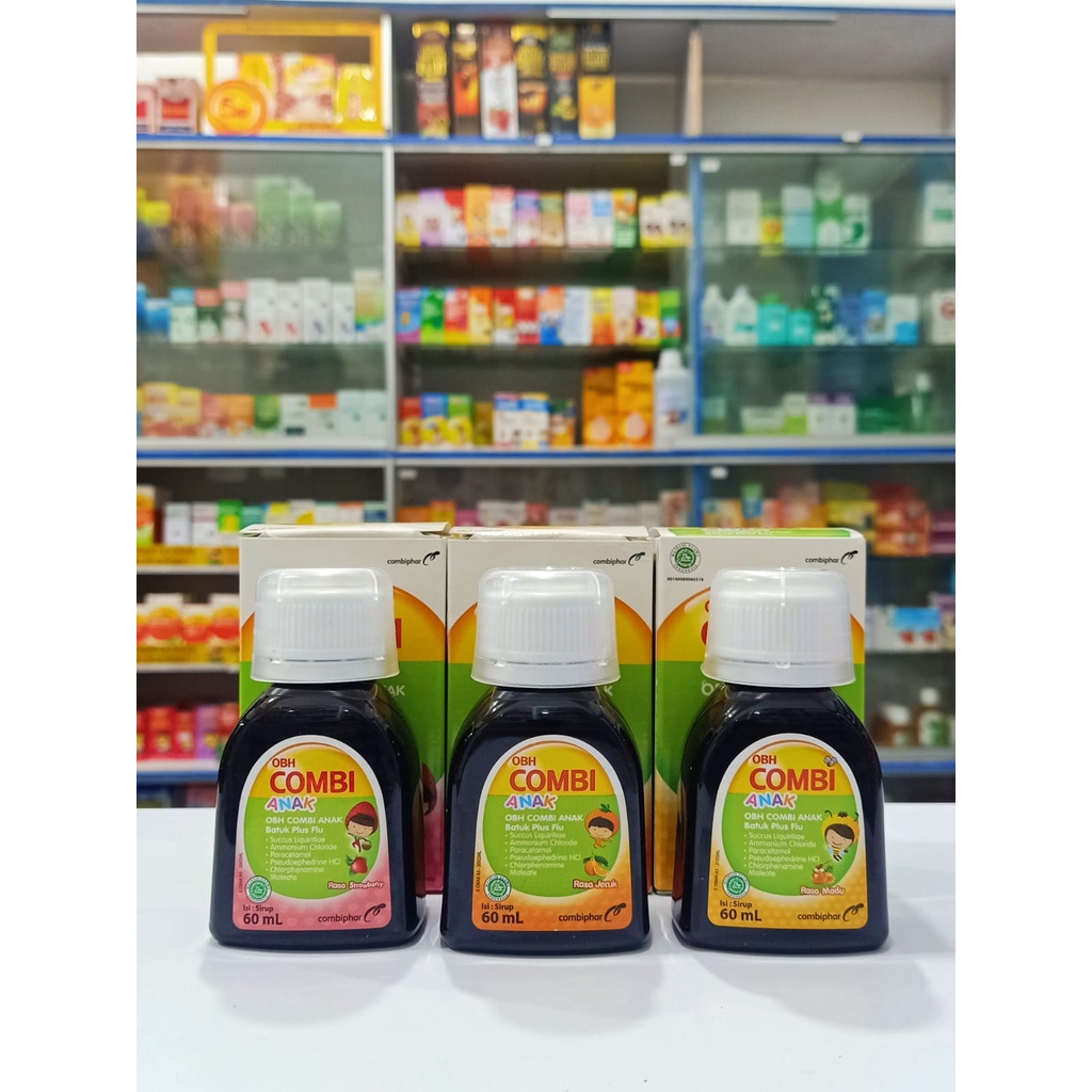 OBH Combi Anak Batuk Plus Flu Sirup 60 ml Rasa Jeruk dan Strawberry