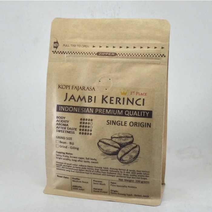 

Kopi-Biji- Kopi Fajarasa Jambi Kerinci Biji Kopi Arabica 200 Gram - Biji Utuh -Biji-Kopi 750