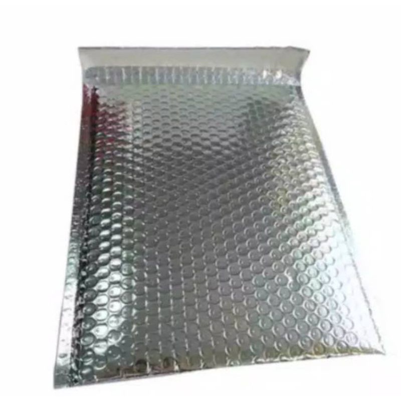 amplop bubble wrap 14cm × 22cm dengan lapisan alumunium foil asli
