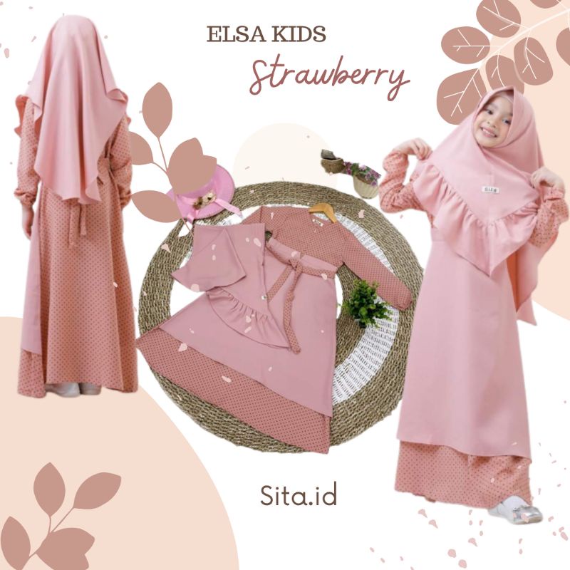 Gamis Elsa set kids by Sita.id