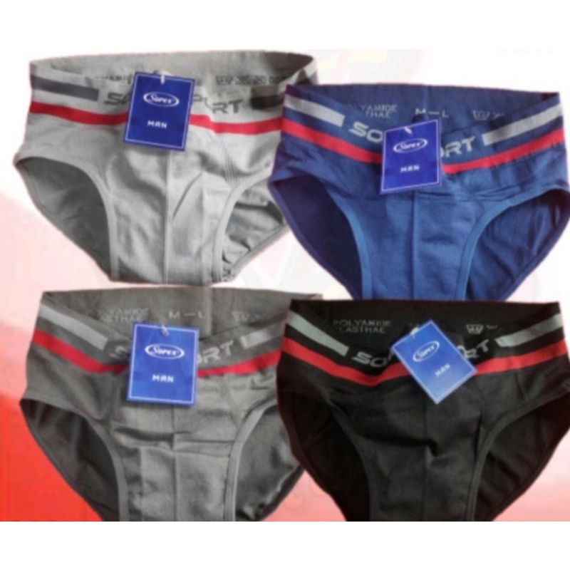 satu kotak isi..(2pcs).. celana dalam pria sorex bahan katun