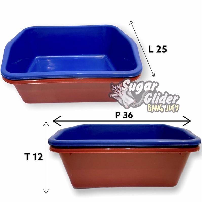 CAT LITTER BOX BAK PASIR tempat kotoran poop hewan BASKOM UK SEDANG ( M ) P36 KUCING ANJING