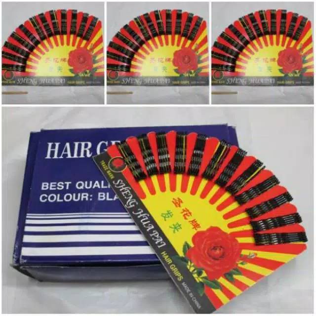 Per Piring Jepit Flower/ Lidi Kecil Dus Biru Jepit Konde Jepit Sanggul