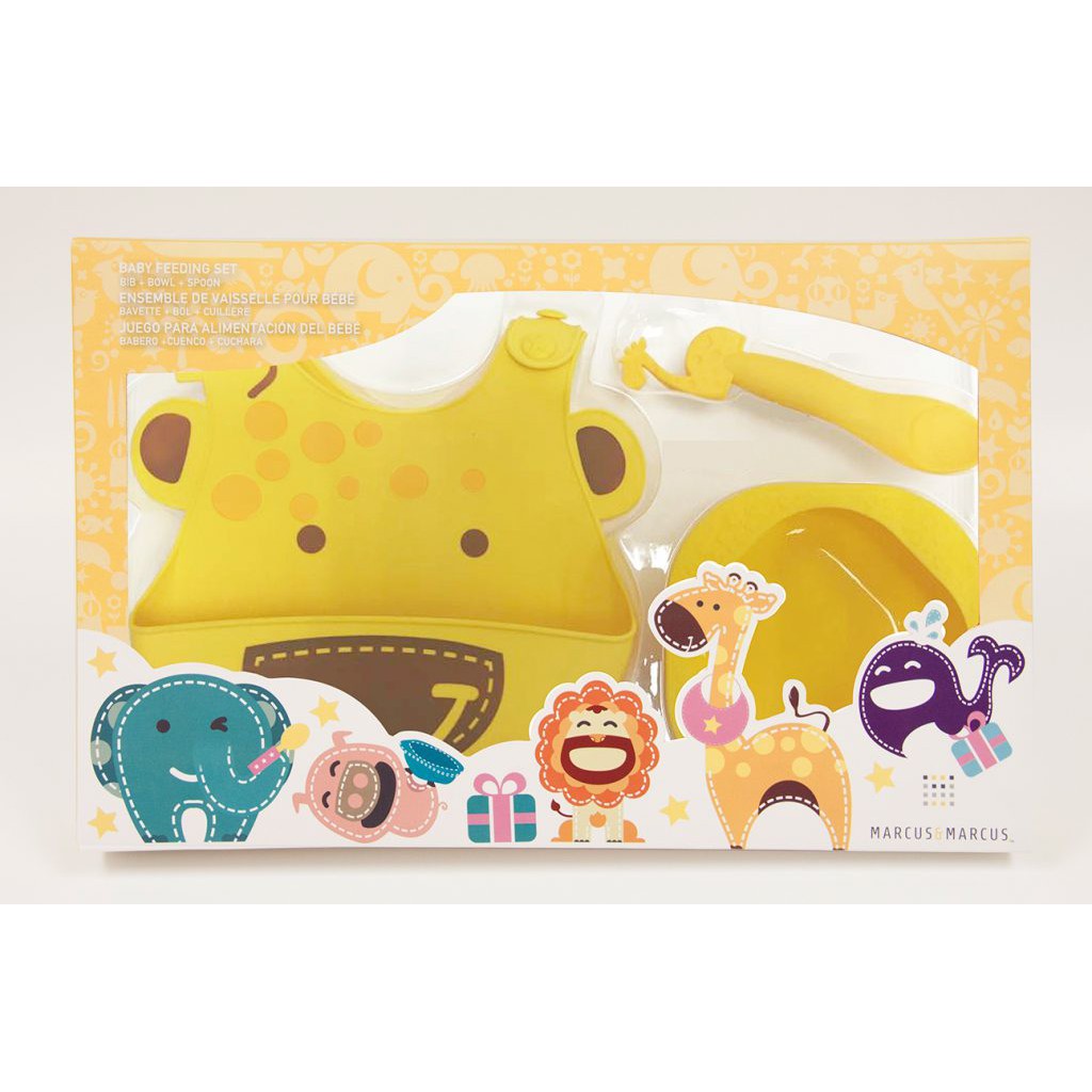 Marcus &amp; Marcus - Baby Feeding Set YELLOW GIRAFFE