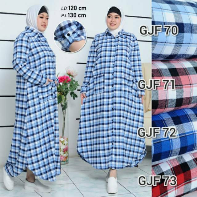 Tq88indonesia/gamis flanel/gamis flanel jumbo/gamis kotak/gamis busui /gamis/gamis /gamis terbaru