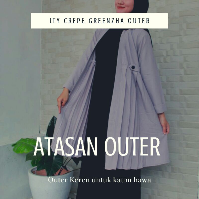 ITY CREPE GREENZHA OUTER/atasan wanita/OUTER MUSLIM