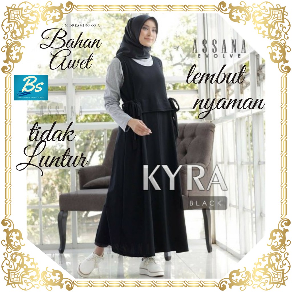Baju syari mewah Wanita terbaru 2021 Syari Fashion Muslim  dress Terbaru Kyra Set lebaran