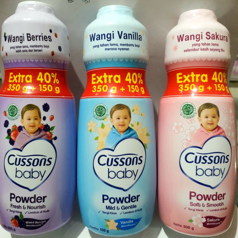 CUSSONS baby powder 350 gr ektra 150 gr || Cussons bedak bayi