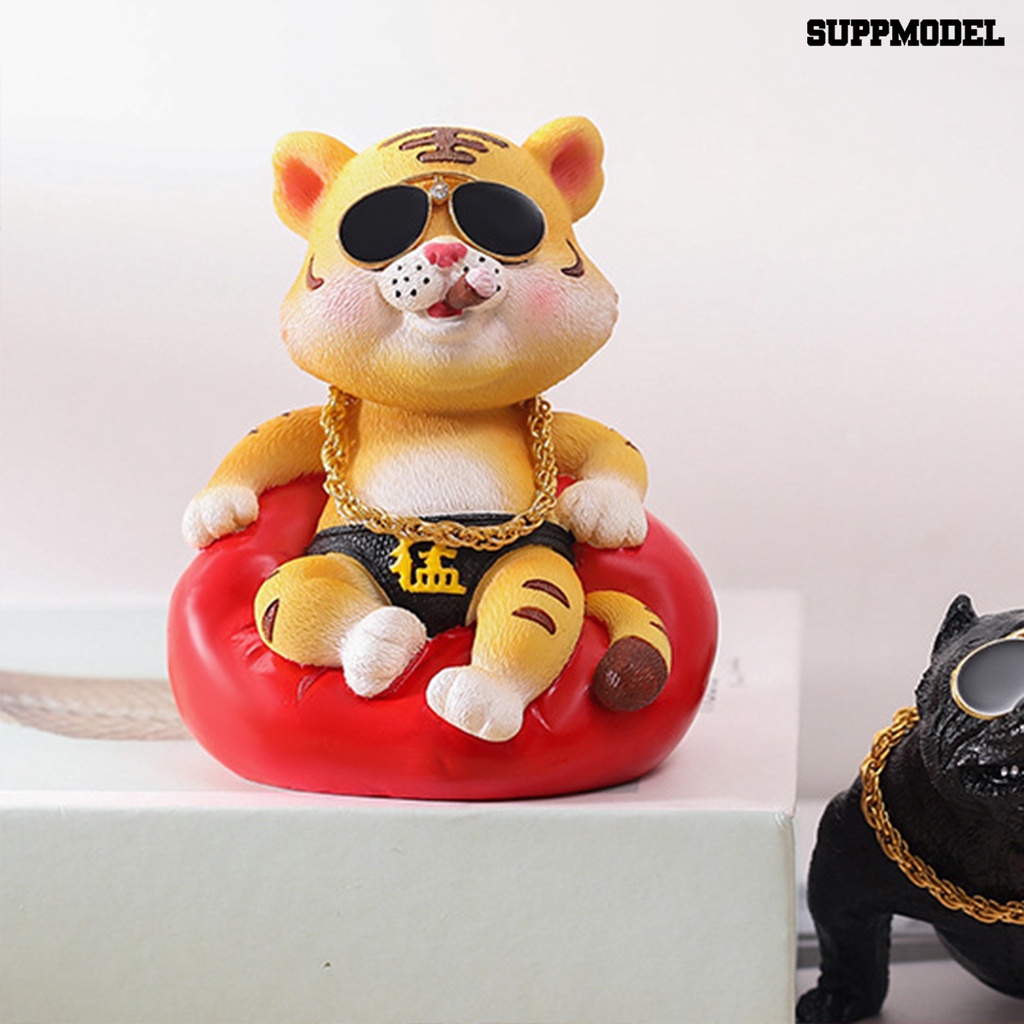 Suppmodel Ornamen Patung Harimau Bahan Resin Untuk Dekorasi Mobilrumah