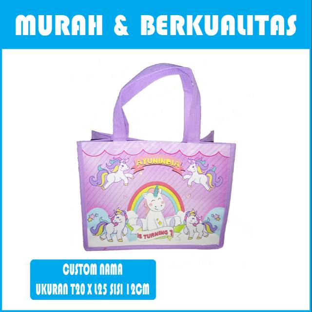 

Tas ultah custom karakter unicorn/goodie bag custom karakter