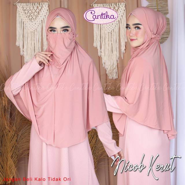 Jilbab NICOB KERUT / Jilbab Masker Original Cantika Hijab