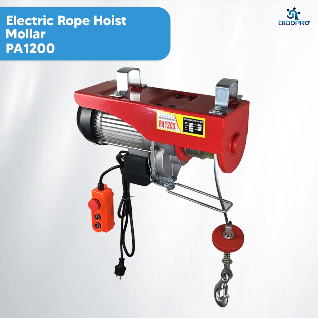 MOLLAR HST600/1200 Electric Wire Rope Hoist 1 TON 1200 KG Takel Katrol Listrik 1200KG