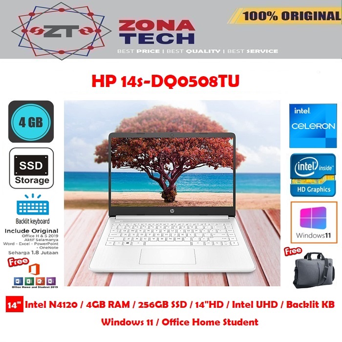 HP 14s DQ3109TU DQ3110TU Intel N4500 8GB 256GB SSD 14&quot;HD Win11 OHS