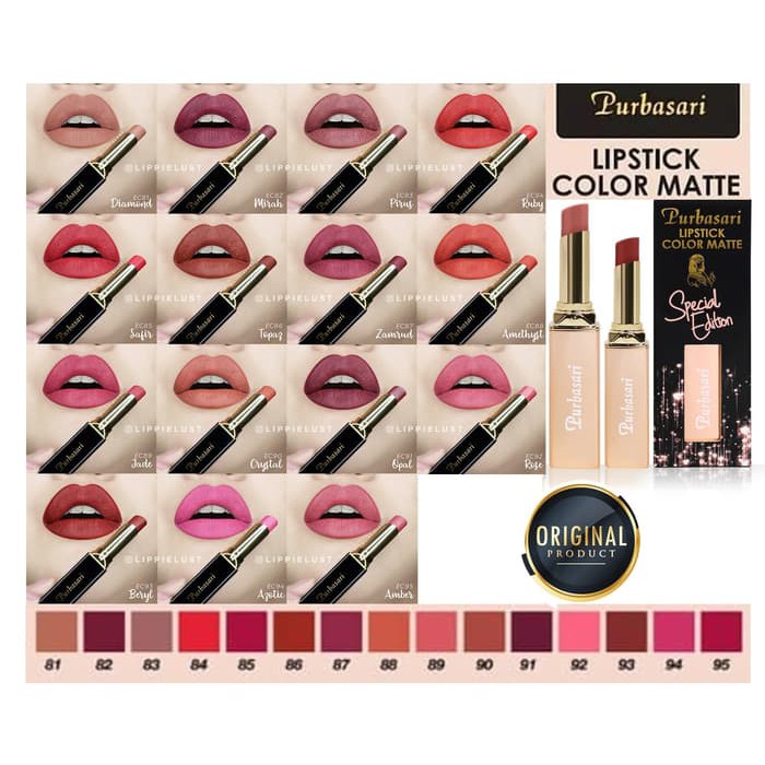 [ LIPSTICK MATTE ] PURBASARI LIPSTICK COLOR MATTE - LIPSTIK PURBASARI