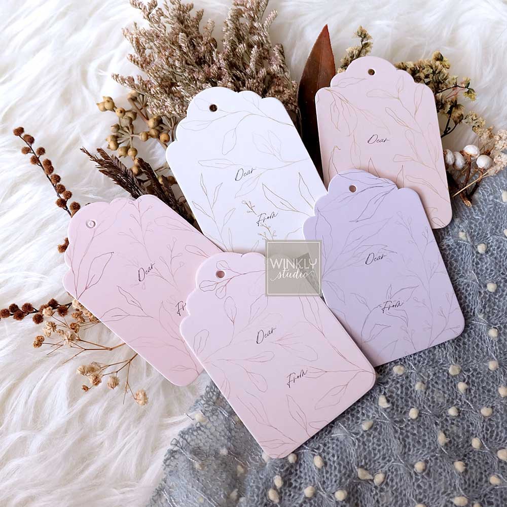 25pcs Hang Tag Blank Hangtag Thank You Card Mini Kartu Ucapan BOTANICAL