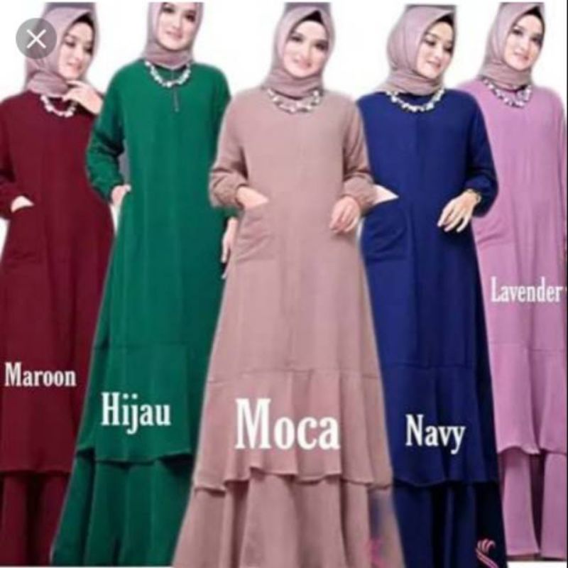 Medina serut dress fashion muslim remaja wanita