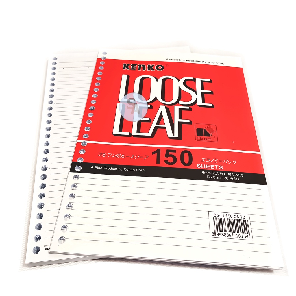 

Kenko - Loose Leaf B5 - LL150 - 26 Holes - Pack