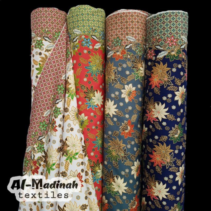 KAIN BATIK METERAN BAHAN WOLFIS MOTIF BUNGA / TA-03