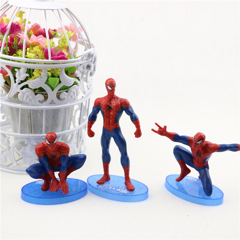 &lt;Available&gt; 7pcs/set Marvel The Avengers Spider Man Action Figures Spider Man Doll Model Toy Collectible Children Gifts