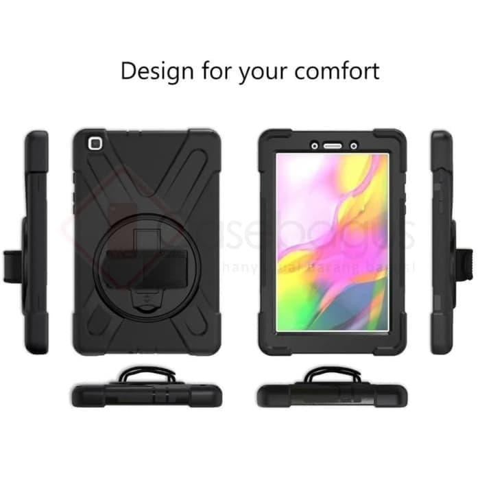{aksesoris-tablet} Samsung Galaxy Tab A 8 8.0 A8 2019 T295 - Strap Protection Armor Case