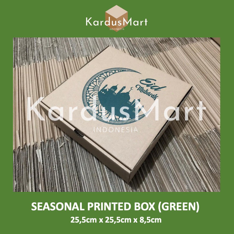

Kardus - Box Pizza- Cetak Lebaran - Idul Fitri - 25.5x25.5x8.5 - Hijau