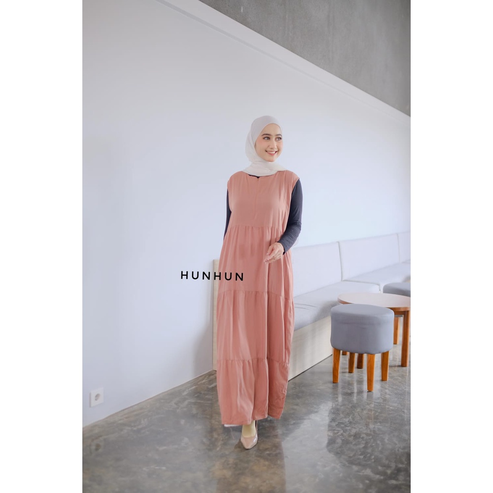 SHAKILA INNER DRESS/LONG DRESS TANPA LENGAN/BAHAN KATUN SHAKILA/MAXI DRESS FLARE WANITA/BUSUI FRIENDLY PUSATGROSIR_SOLO